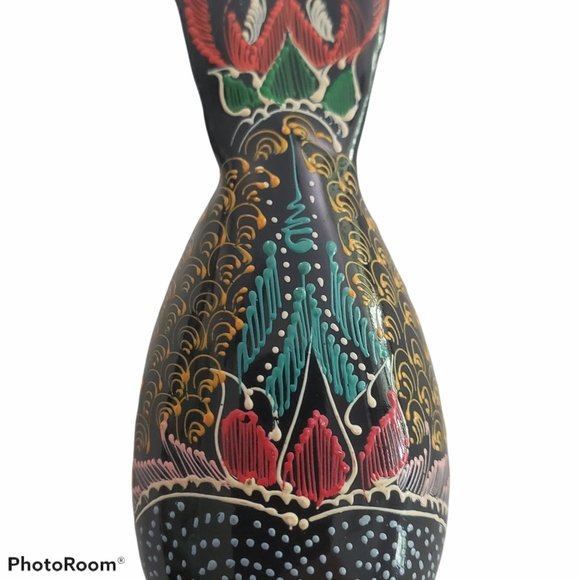 Vintage Hand Painted Wood Carved Fish Trinket Dish - Picture 9 of 13